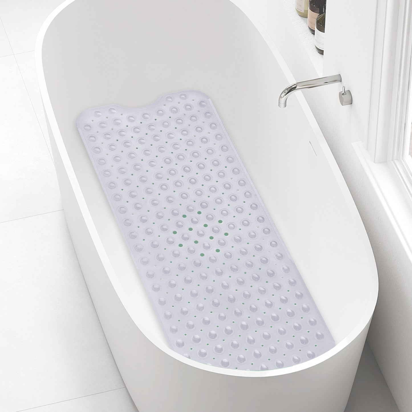 Bath Tub Mat Non-Slip 40 x 16 Inch - Bathtub Shower Safety Mat