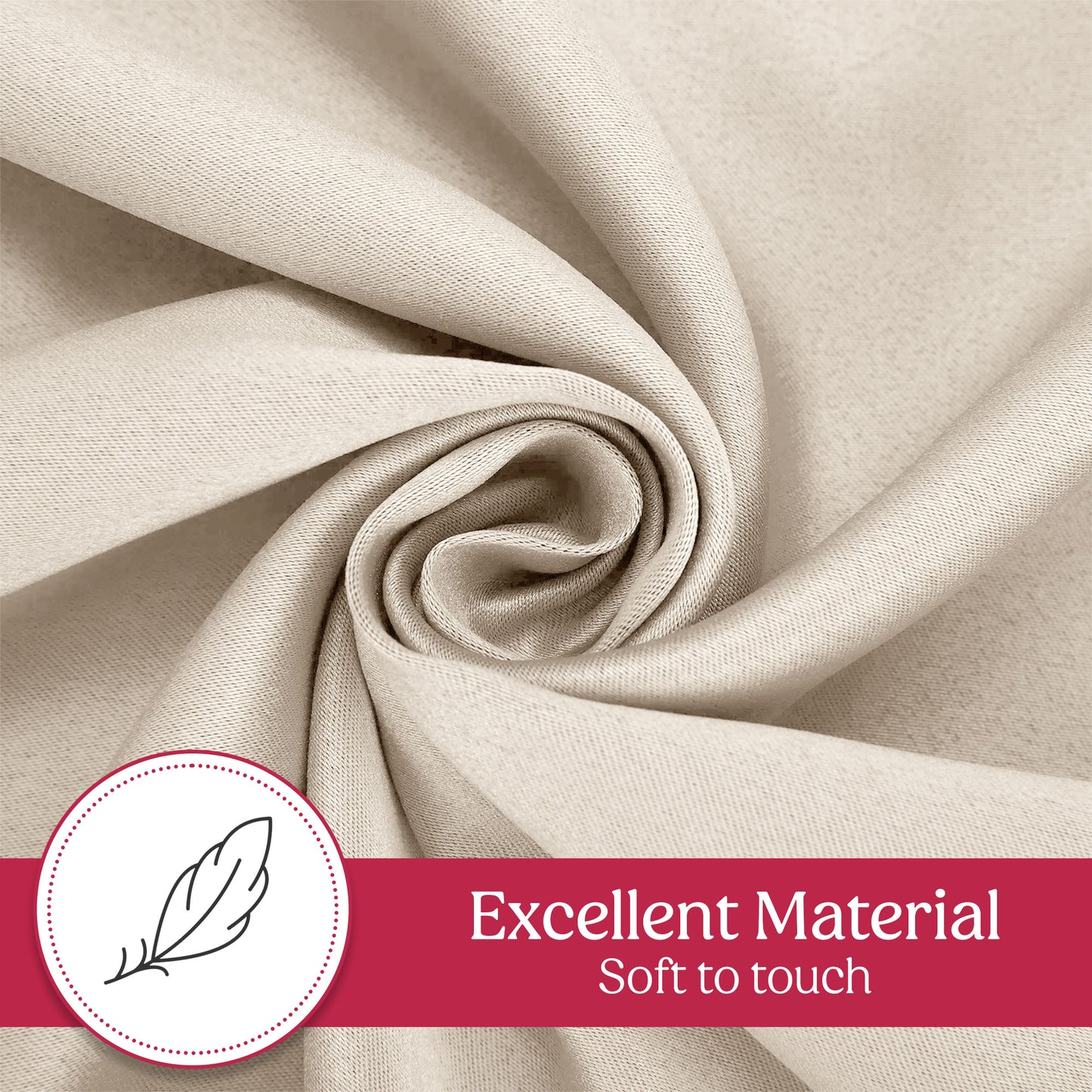 Blackout Curtains for Bedroom, Set of 2 Curtains for Living Room, Thermal Insulated Blackout Curtains