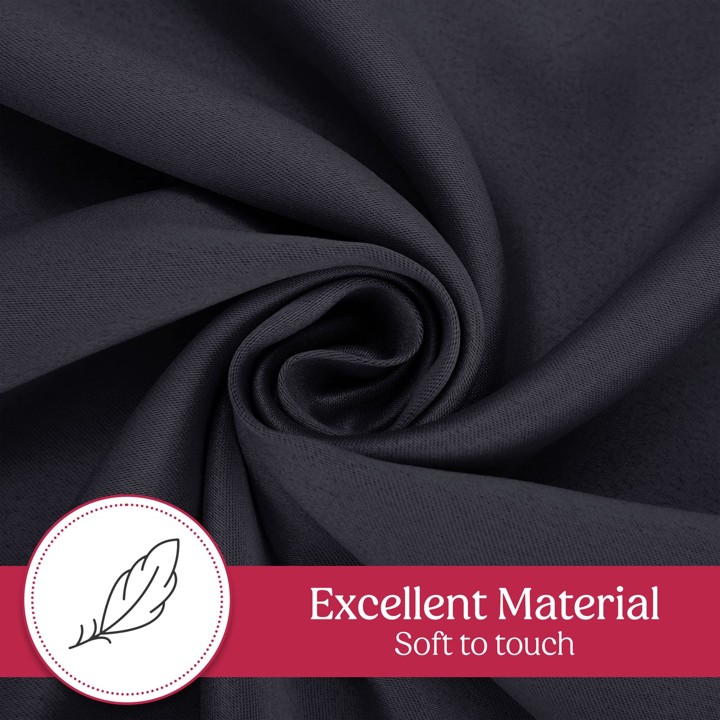 Blackout Curtains for Bedroom, Set of 2 Curtains for Living Room, Thermal Insulated Blackout Curtains