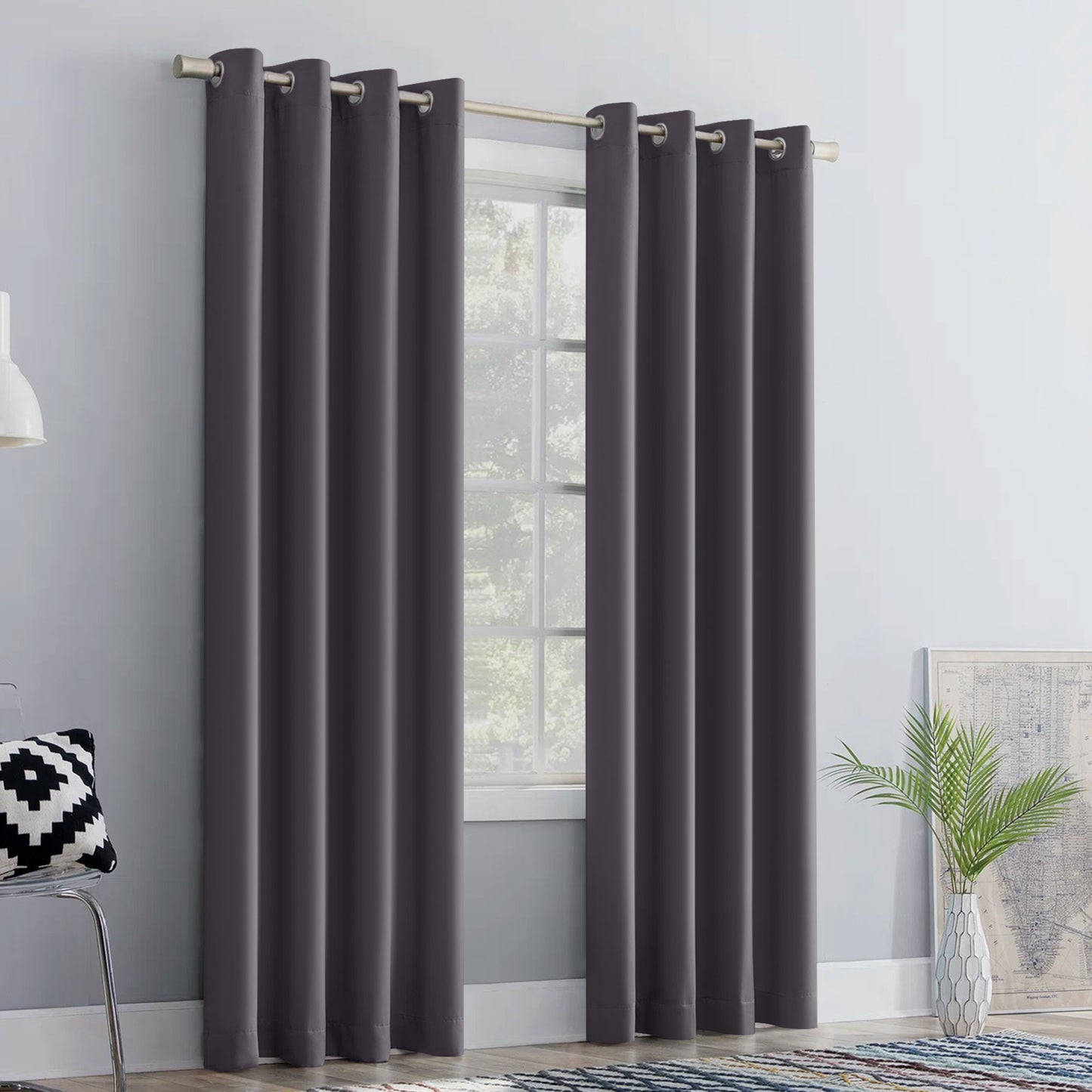 Blackout Curtains for Bedroom, Set of 2 Curtains for Living Room, Thermal Insulated Blackout Curtains