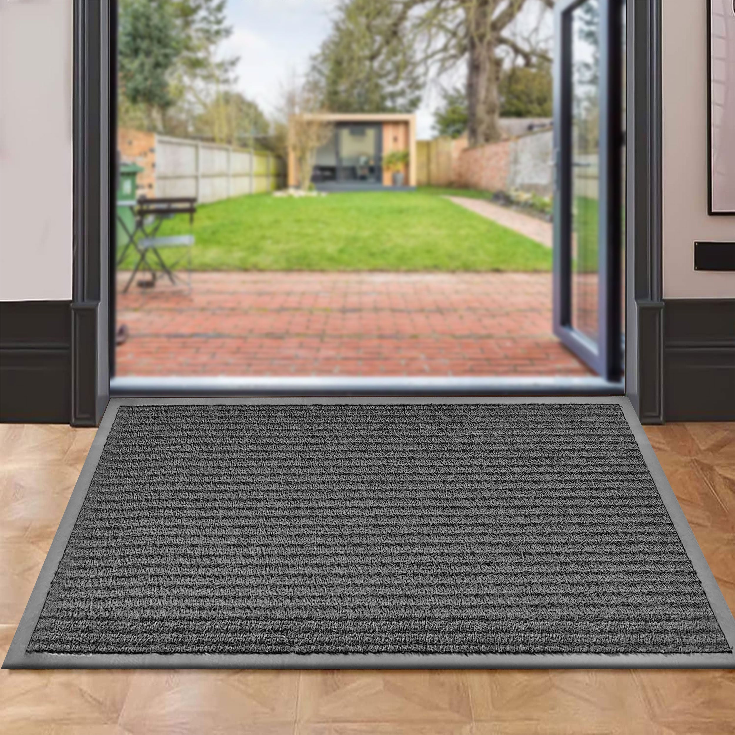 Buy 2 Pack Gray Indoor Outdoor Front Door Non Slip Mat
