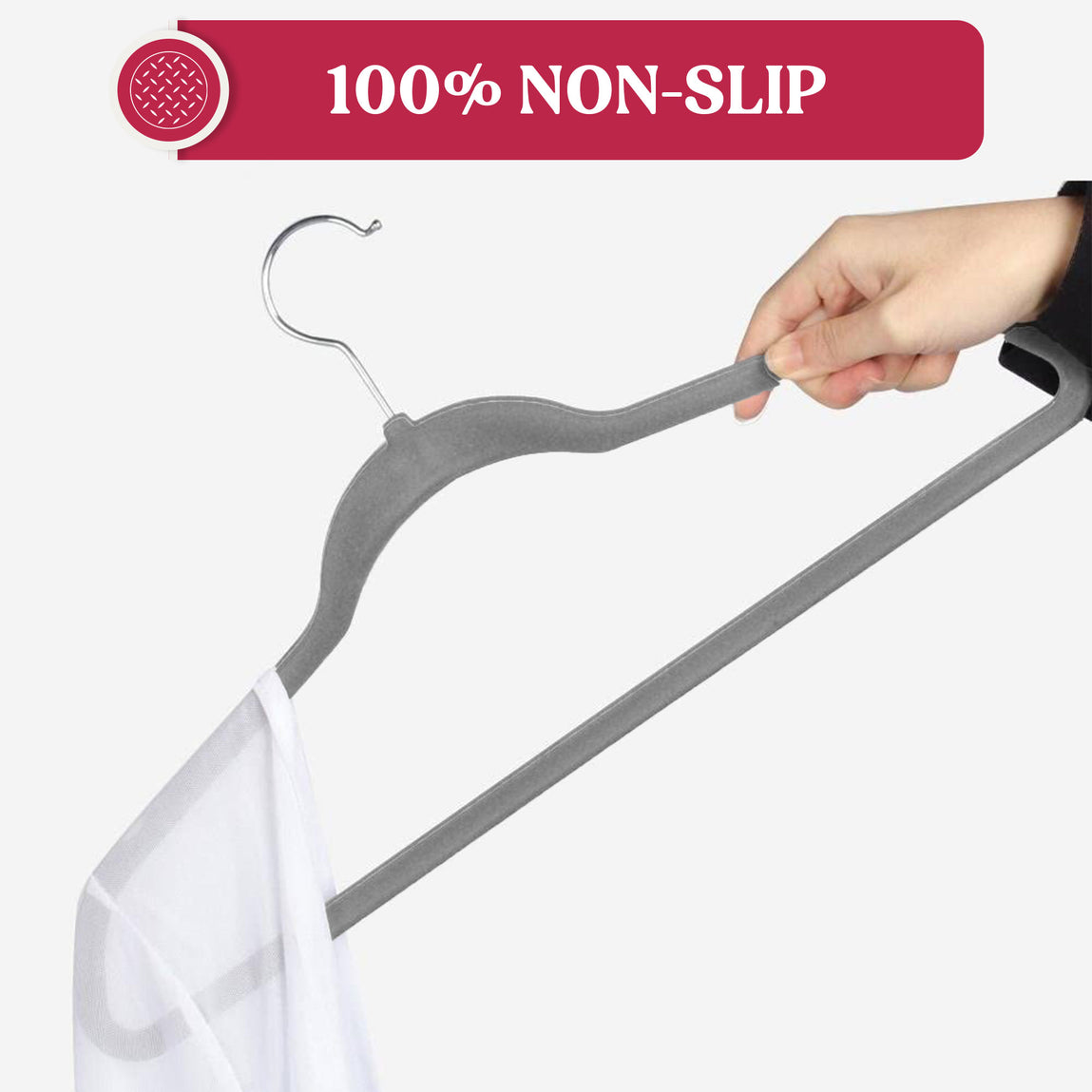 Buy 360 Degree Rotatable Hook Non Slip Velvet Clothing Heavy Duty