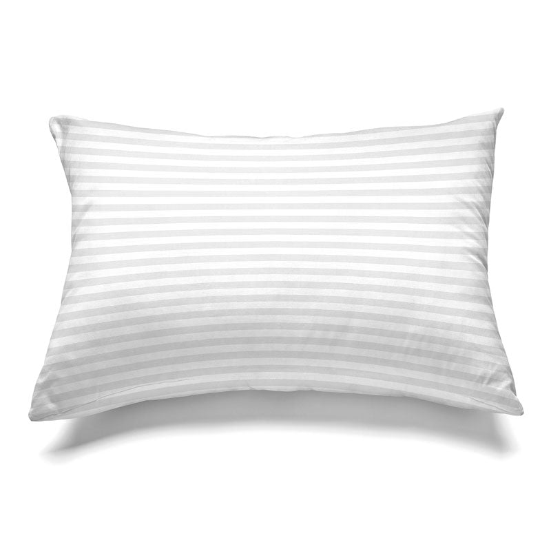 2-Pack Cotton Stripe Plush Bed Pillows | Lux Decor Collection
