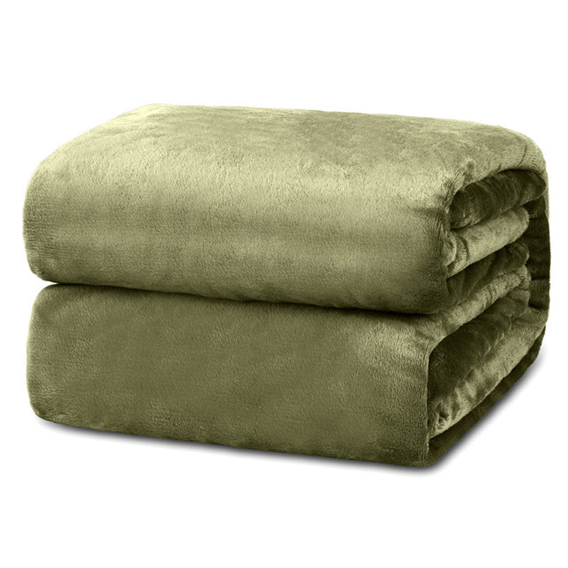 Olive green fleece discount blanket