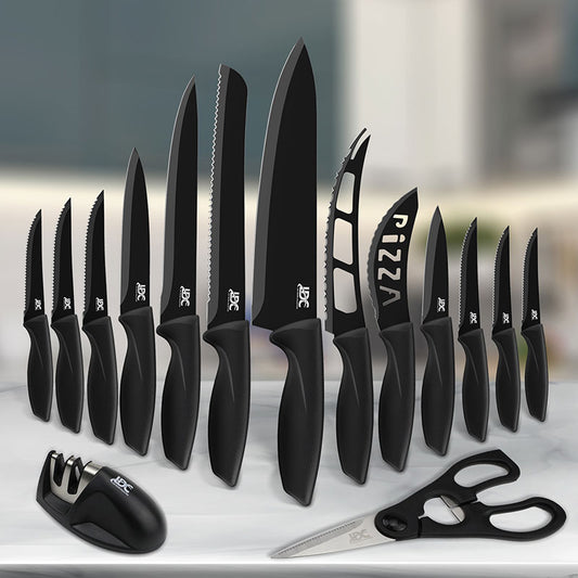15-Piece Stainless Steel Kitchen Knife Set | Lux Decor Collection